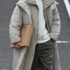 Plus Size Grey Button Patchwork False Two Pieces Men Parkas Winter