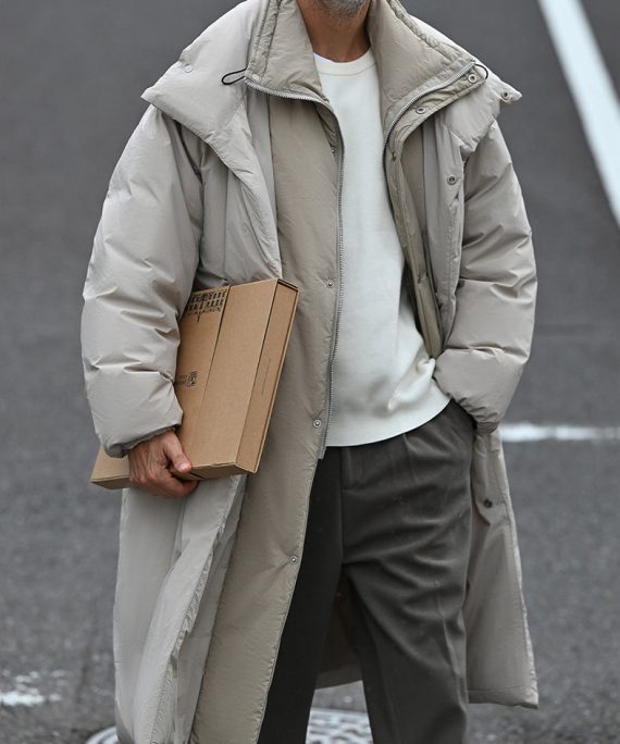 Plus Size Grey Button Patchwork False Two Pieces Men Parkas Winter