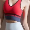 Red Striped Patchwork Gymshark Sports Bra