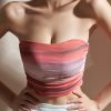 Red Tie Dye Sports Bra Tank Top