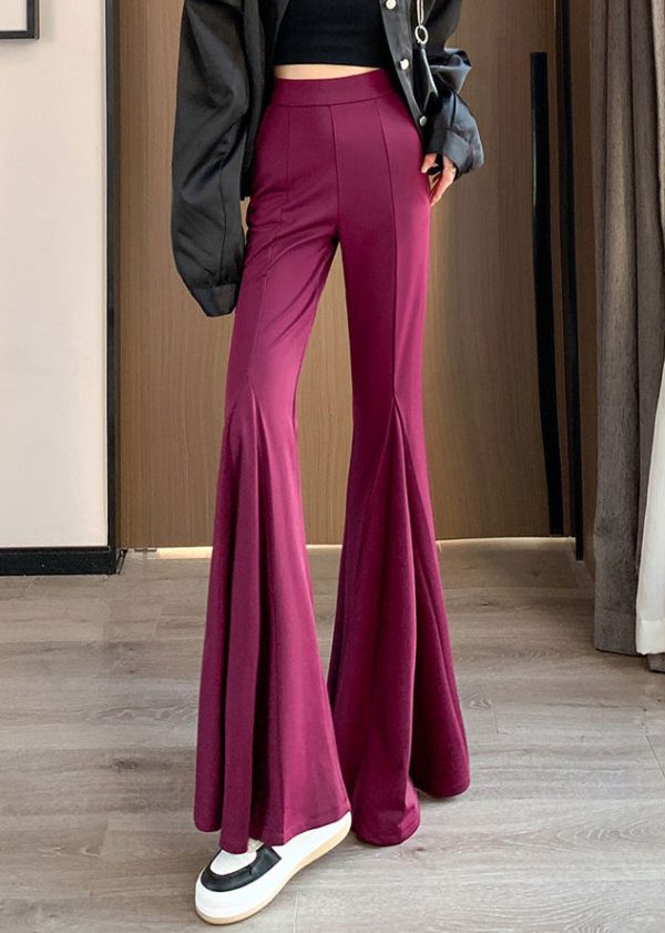 Rose Original Design Spandex Flare Bottoms Elastic Waist Spring - Image 2