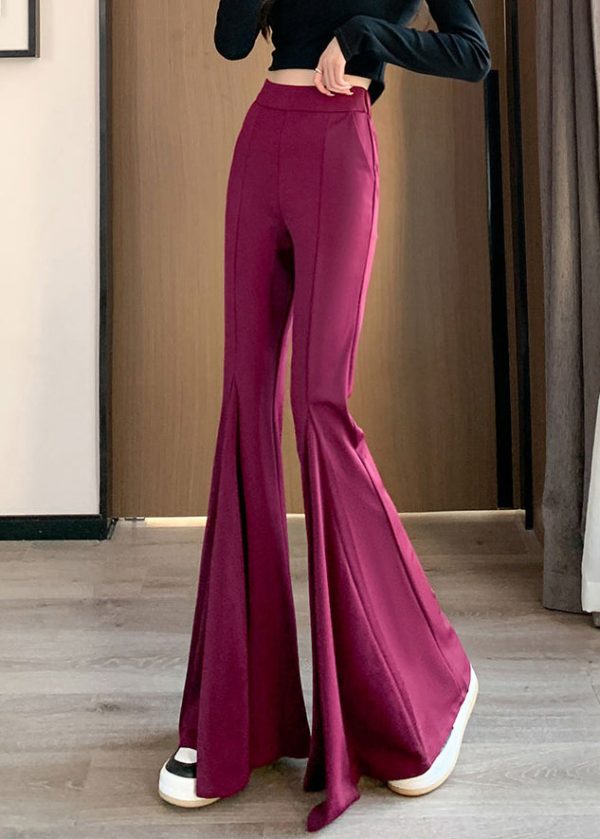 Rose Original Design Spandex Flare Bottoms Elastic Waist Spring - Image 4
