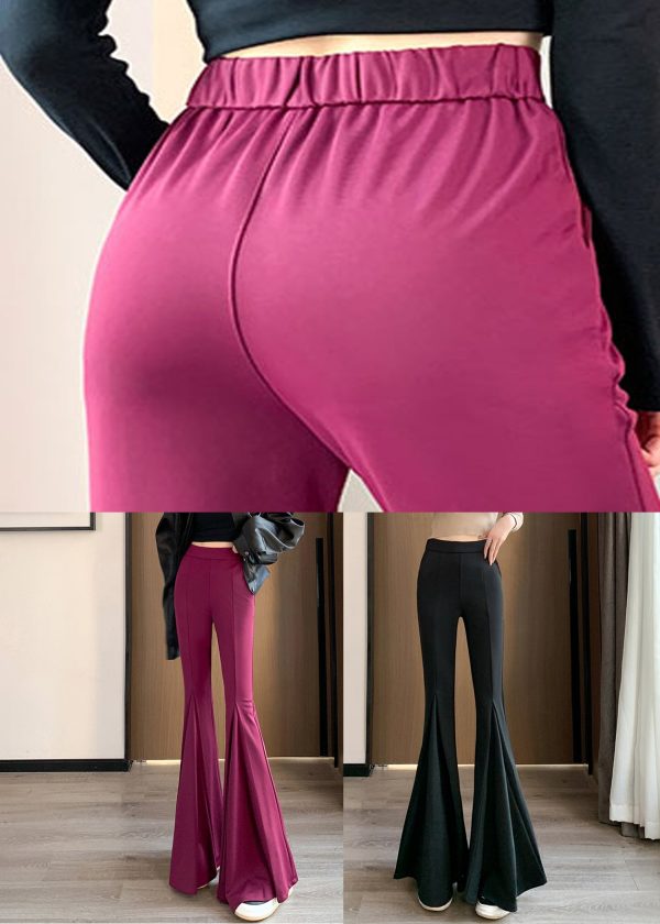 Rose Original Design Spandex Flare Bottoms Elastic Waist Spring - Image 5
