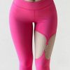 Sexy Rose Hollow Out Seamless Capri Dri Fit Leggings