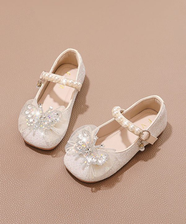 Silver Zircon Nail Bead Princess Shoes 2025 New Soft Sole - Image 3