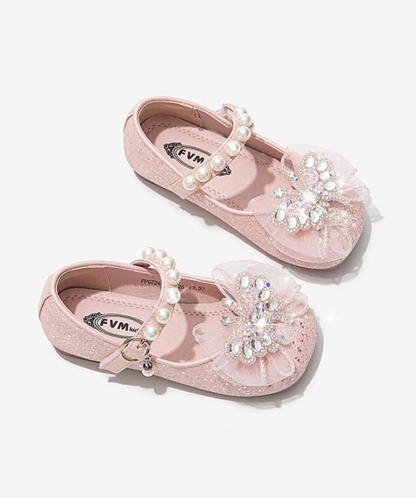 Silver Zircon Nail Bead Princess Shoes 2025 New Soft Sole - Image 4