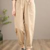 Simple Khaki Trousers Slim Spring elastic waist Wardrobes Pant