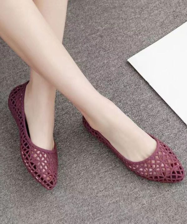 Soft Purple Hollow Out Beach Water Sandals - Image 4