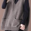 2025 New Loose Large Size Literary Hooded Knit Waistcoat Sweater Coat