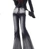 Style Gradient Color Denim Flare Bottoms Spring