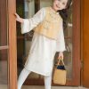 Style Stand Collar Girls Waistcoat And Long Dress Two Piece Set Spring
