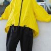 Style yellow Plus Size box short coat Photography drawstring hem fall outwear