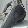 Styling Grey Tummy Control Denim Capri Riding Leggings
