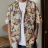 Stylish Print Button Cotton Mens Shirts Summer