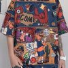 Stylish Red O Neck Print Cotton T Shirts Men Half Sleeve