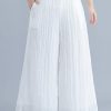 Summer new cotton and linen white wide leg pants loose yoga Chinese trousers