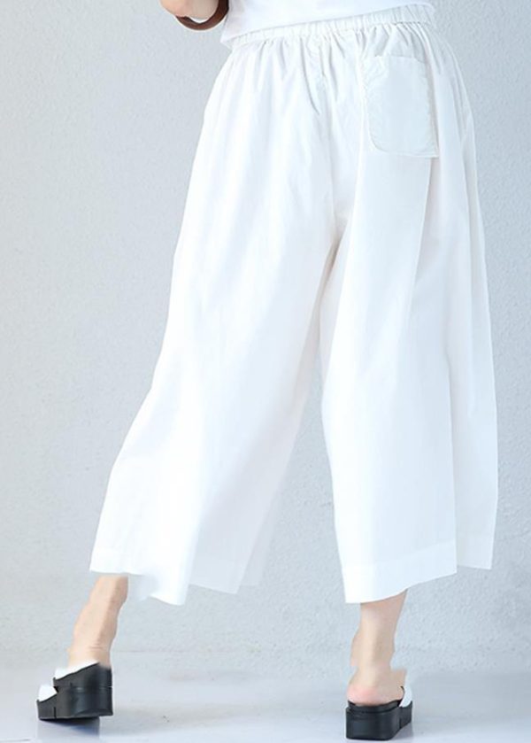 Summer women's new elastic waist fat legs large size black nine-point pants skirt - Image 4