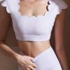 Trendy White O-Neck Solid Gym Yoga Tops