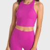 Unique Pink Tummy Control Plus Size Sports Bra