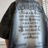 Vintage Black Letter Cotton Men's T Shirts O Neck Half Sleeve