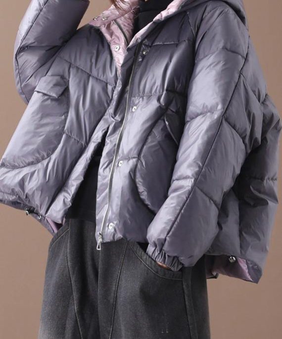 Warm gray Parkas plus size warm winter hooded thick coat