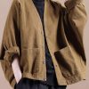 Women V Neck Fine Spring Coat Chocolate Daily Coats