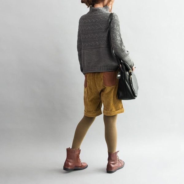 autumn thick gray woolen cable knit sweaters chunky oversize casual warm knit tops - Image 4