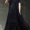black long cotton dress plus size patchwork caftans 2018 short sleeve cotton caftans