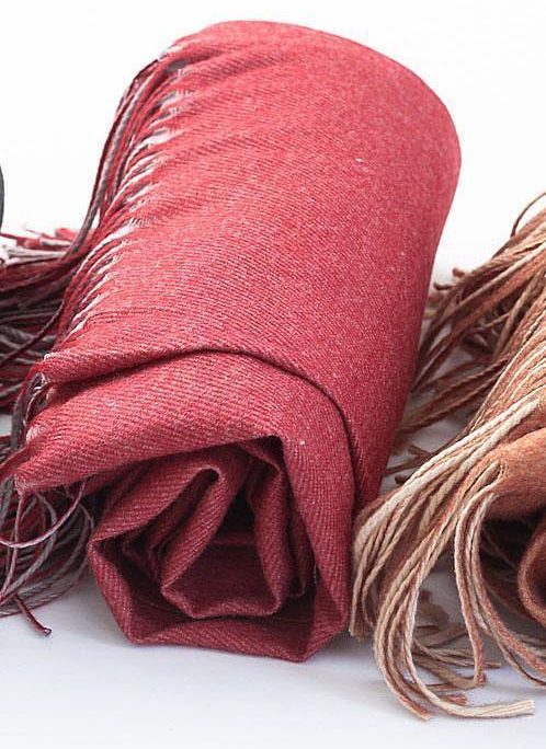 dark red women warm scarves warm rectangle big shawl