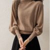 diy Khaki Patchwork fashion Knit Sweaters Winter