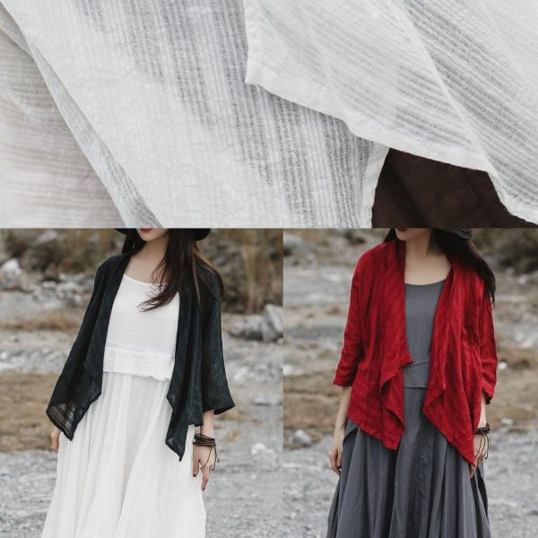 diy red cotton tunics for women bracelet sleeved Plus Size Clothing summer shirt - Image 5