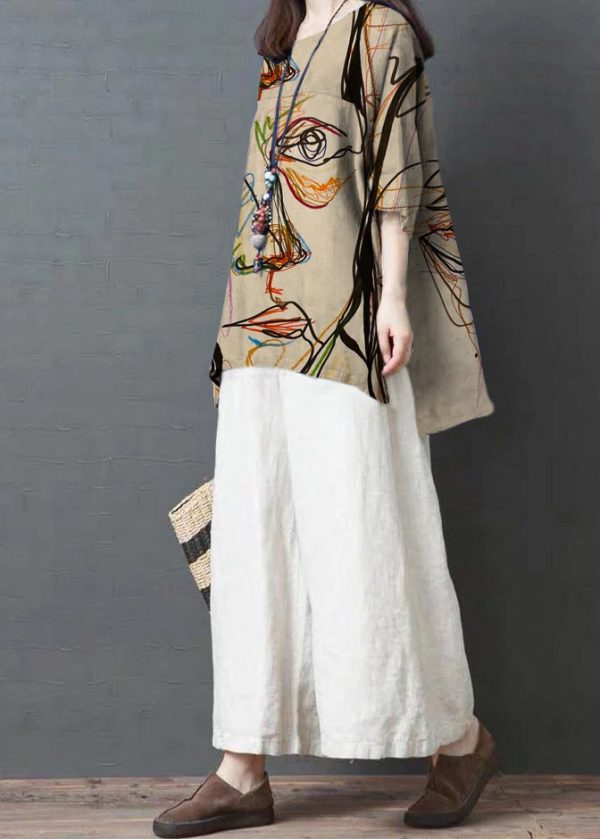 Handmade Blue Linen Cotton low high design Shirt Top - Image 10