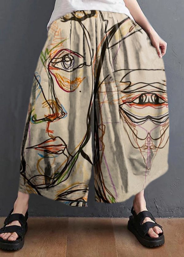 Modern Black High Waist asymmetrical design Summer Cotton Linen Pants - Image 8